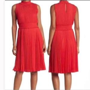 Nanette Lepore Crimson Ruby Fit And Flare‎ Midi Dress, Size 6, NWT